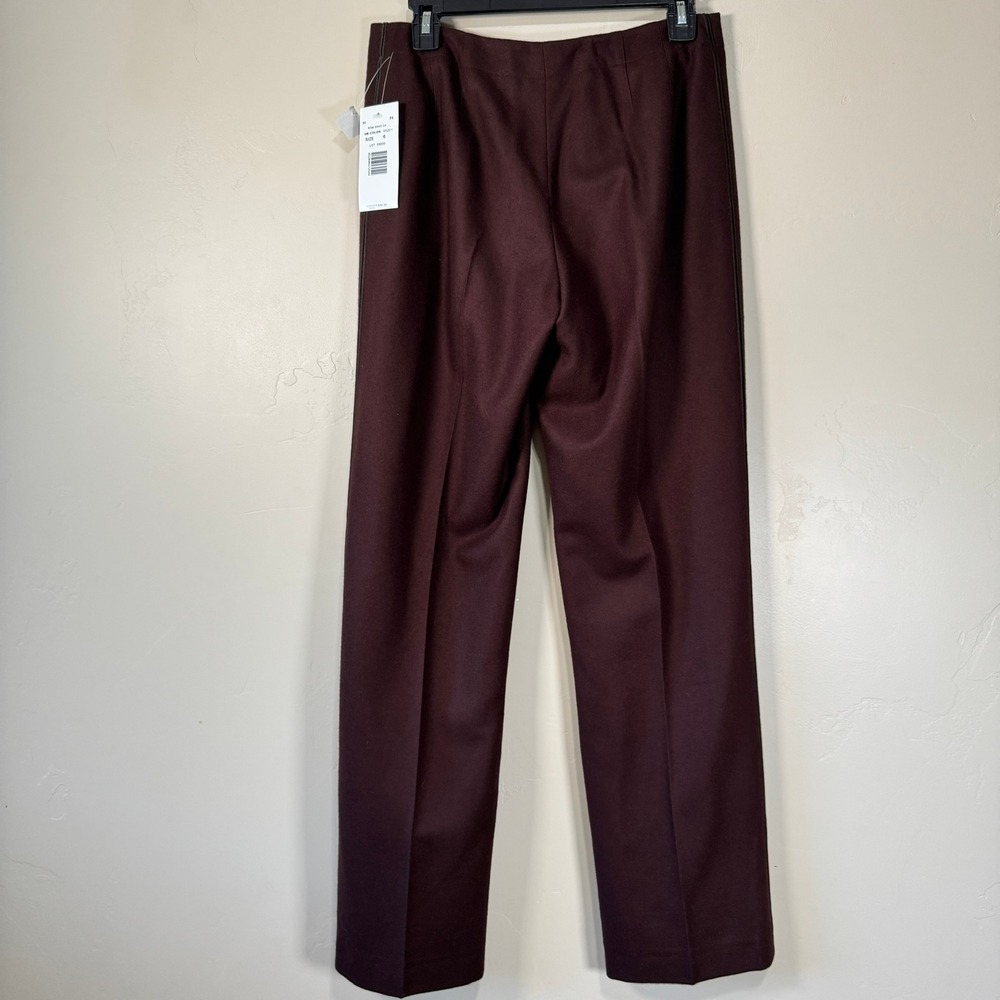 VTG NWT Harve Benard Wide Leg Chocolate Equestrian Pleated Trouser 6 Wool Tuxedo - Picture 3 of 16